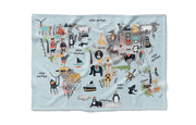 Carte du monde des animaux - Couverture de minky