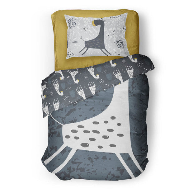 ole hop giraffe bedspread in reversible minky (single & double)